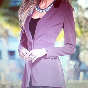 Venus Long Ruffle Back Blazer